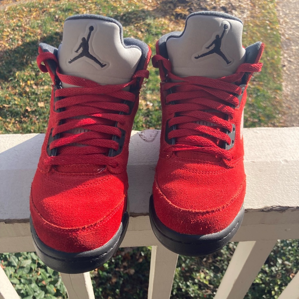 Jordan Red and Black Sneakers